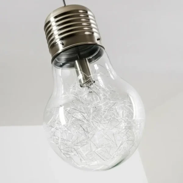 hofstein Suspension Hova Nickel mat, 1 lumière* Lampes En Verre