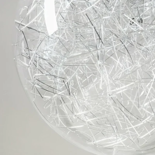 hofstein Suspension Hova Nickel mat, 1 lumière* Lampes En Verre