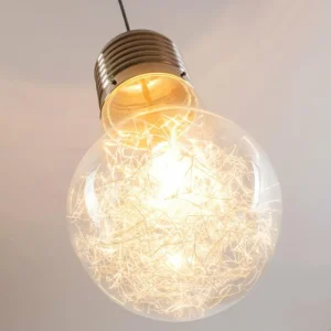 hofstein Suspension Hova Nickel mat, 1 lumière* Lampes En Verre