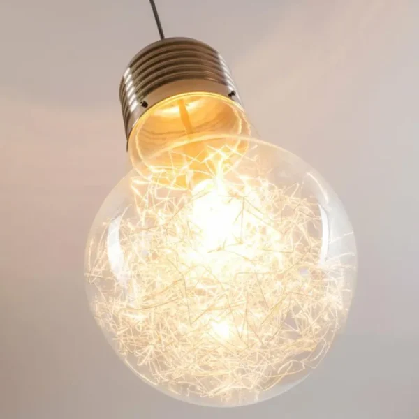 hofstein Suspension Hova Nickel mat, 1 lumière* Lampes En Verre