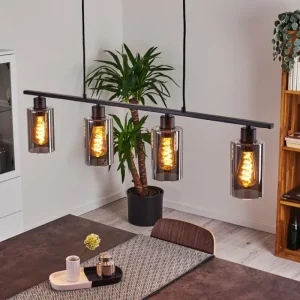 hofstein Suspension Hunouri Noir, 4 lumières* Lampes Modernes