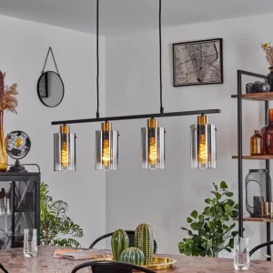 hofstein Suspension Hunouri Noir, 4 lumières* Lampes Modernes