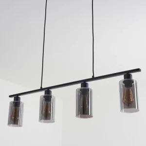 hofstein Suspension Hunouri Noir, 4 lumières* Lampes Modernes