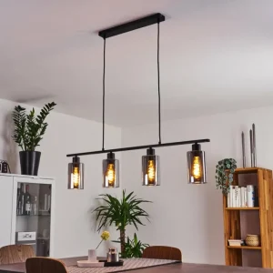 hofstein Suspension Hunouri Noir, 4 lumières* Lampes Modernes