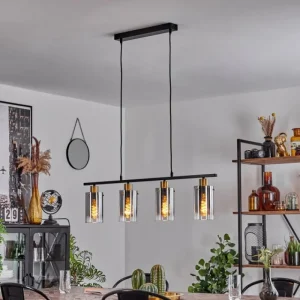 hofstein Suspension Hunouri Noir, 4 lumières* Lampes Modernes