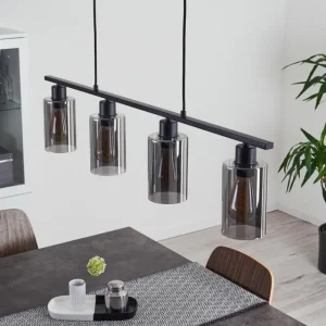 hofstein Suspension Hunouri Noir, 4 lumières* Lampes Modernes