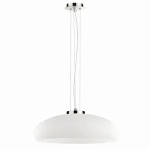 Luminaires Ideallux Suspension Ideal Lux ARIA Blanc, 1 lumière* Lampes En Verre