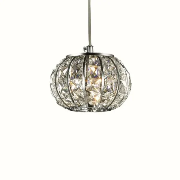 Luminaires Ideallux Suspension Ideal Lux CALYPSO Chrome, 1 lumière* Lampes En Verre