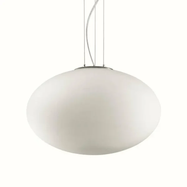 Luminaires Ideallux Suspension Ideal Lux CANDY Blanc, 1 lumière* Lampes En Verre