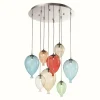 Luminaires Ideallux Suspension Ideal Lux CLOWN Chrome, 8 lumières* Lampes En Verre