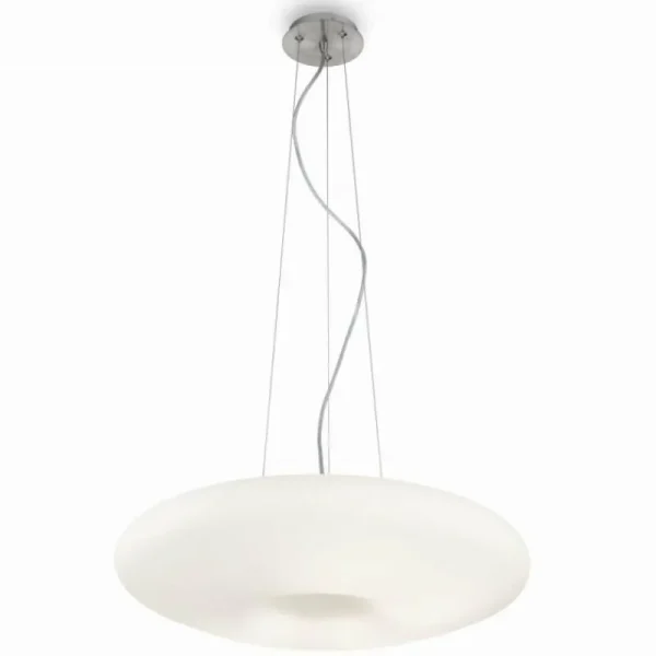 Luminaires Ideallux Suspension Ideal Lux GLORY Blanc, 5 lumières* Lampes En Verre