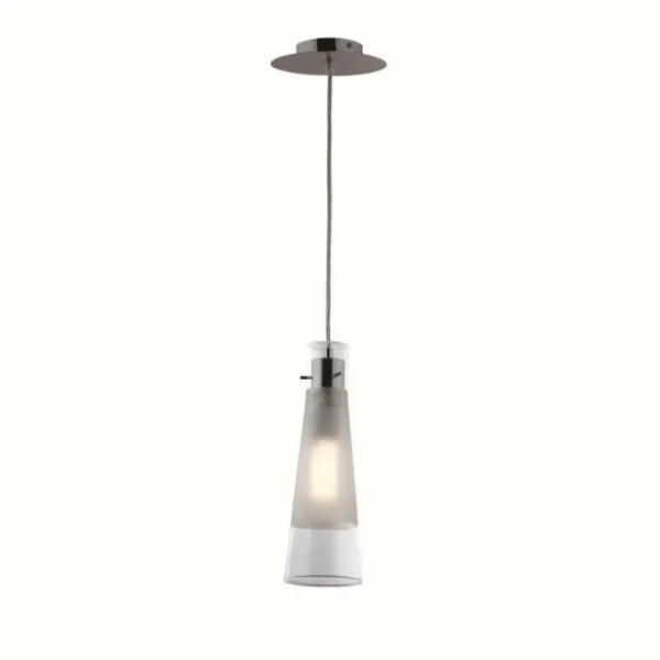 Luminaires Ideallux Suspension Ideal Lux KUKY Chrome, 1 lumière* Lampes En Verre