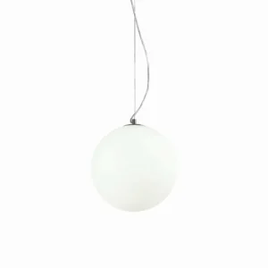 Luminaires Ideallux Suspension Ideal Lux MAPA Chrome, 1 lumière* Lampes En Verre