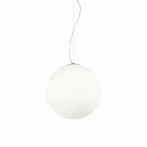 Luminaires Ideallux Suspension Ideal Lux MAPA Chrome, 1 lumière* Lampes En Verre