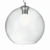 Luminaires Ideallux Suspension Ideal Lux NEMO Chrome, 1 lumière* Lampes En Verre