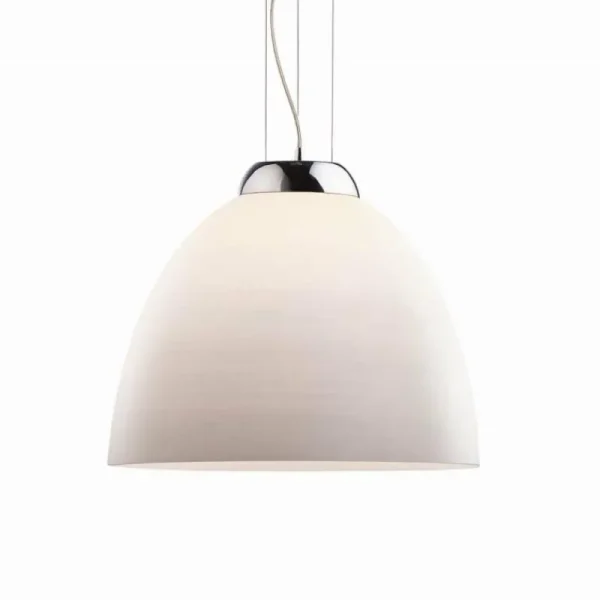 Luminaires Ideallux Suspension Ideal Lux TOLOMEO Acier inoxydable, 1 lumière* Lampes En Verre