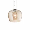 Luminaires Ideallux Suspension Ideallux BLOSSOM Chrome, 1 lumière* Lampes En Verre