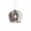 Luminaires Ideallux Suspension Ideallux BLOSSOM Chrome, 1 lumière* Lampes En Verre