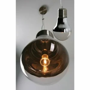 Luminaires Ideallux Suspension Ideallux LUCE Chrome, Acier inoxydable, 1 lumière* Lampes En Verre