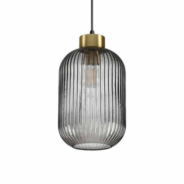 Luminaires Ideallux Suspension Ideallux MINT-3 Noir, 1 lumière* Lampes En Verre