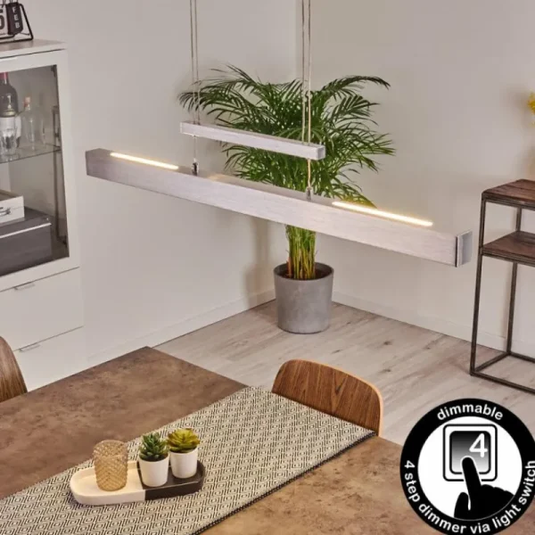 hofstein Suspension Ifo LED Aluminium brossé, 3 lumières* Lampes Modernes