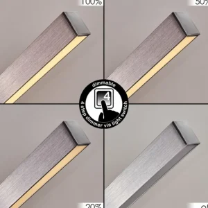 hofstein Suspension Ifo LED Aluminium brossé, 3 lumières* Lampes Modernes