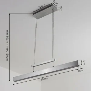 hofstein Suspension Ifo LED Aluminium brossé, 3 lumières* Lampes Modernes