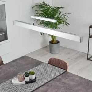 hofstein Suspension Ifo LED Aluminium brossé, 3 lumières* Lampes Modernes