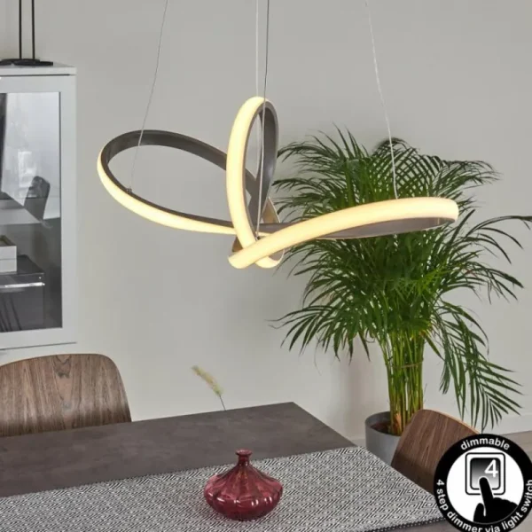 hofstein Suspension Ignal LED Nickel mat, 1 lumière* Lampes Modernes