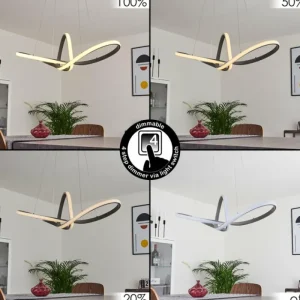 hofstein Suspension Ignal LED Nickel mat, 1 lumière* Lampes Modernes