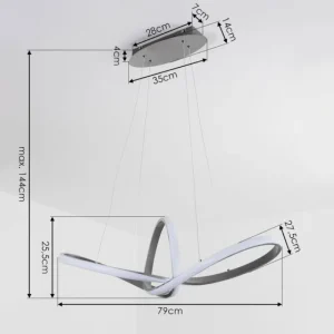hofstein Suspension Ignal LED Nickel mat, 1 lumière* Lampes Modernes