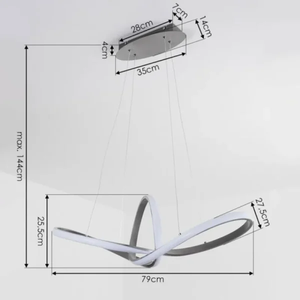 hofstein Suspension Ignal LED Nickel mat, 1 lumière* Lampes Modernes