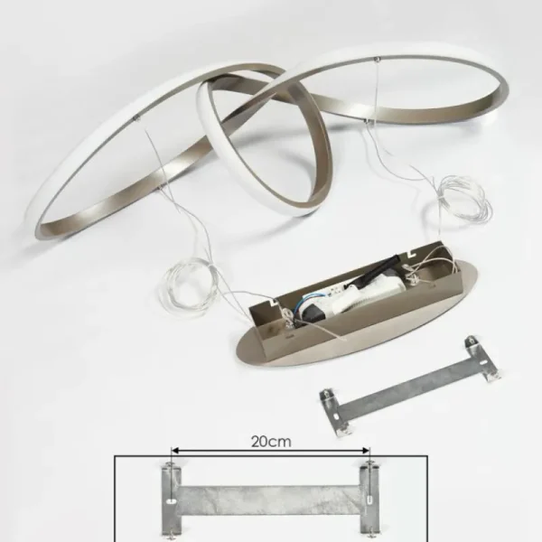 hofstein Suspension Ignal LED Nickel mat, 1 lumière* Lampes Modernes