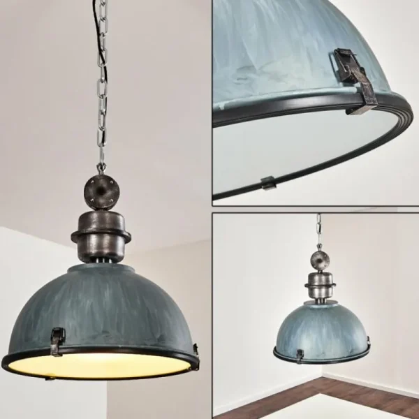 hofstein Suspension Ilvy Gris, Argenté, 1 lumière* Lampes En Verre