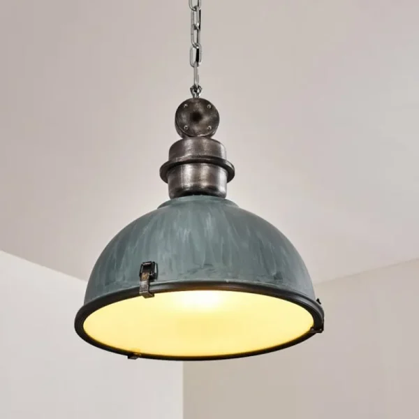 hofstein Suspension Ilvy Gris, Argenté, 1 lumière* Lampes En Verre