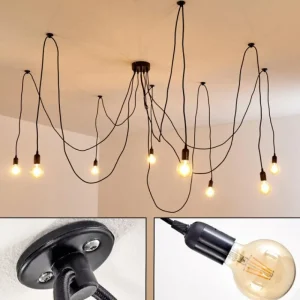 hofstein Suspension Imini Noir, 8 lumières* Lampes Modernes