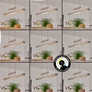 hofstein Suspension Inicio LED Nickel mat, 5 lumières* Lampes Modernes