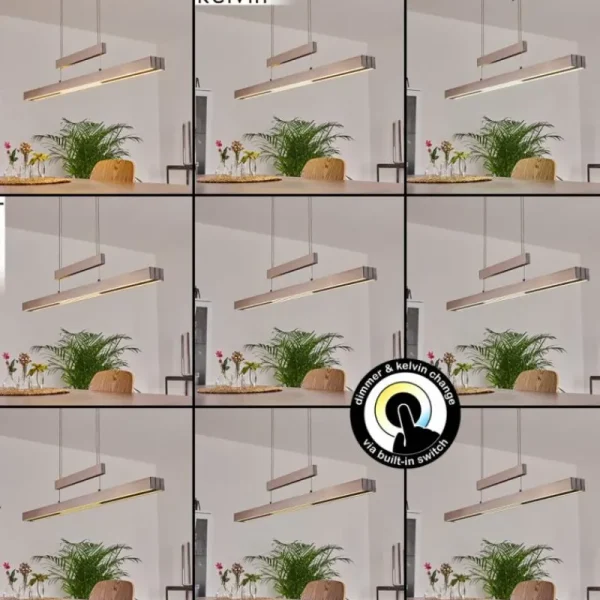 hofstein Suspension Inicio LED Nickel mat, 5 lumières* Lampes Modernes