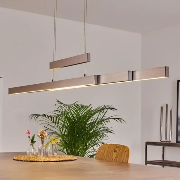 hofstein Suspension Inicio LED Nickel mat, 5 lumières* Lampes Modernes