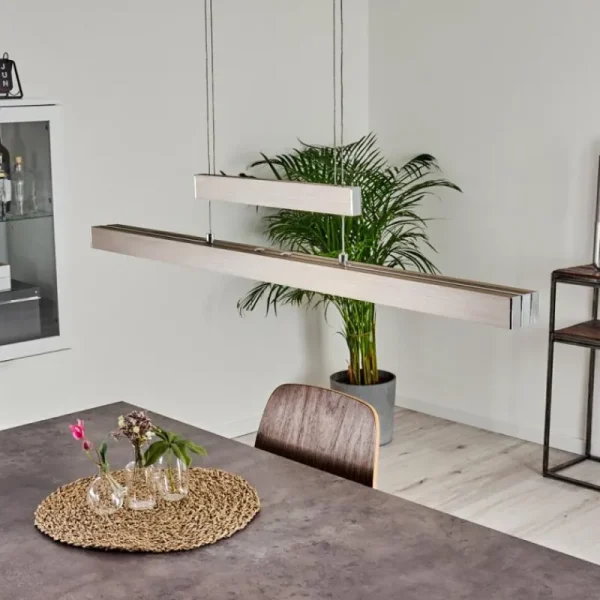 hofstein Suspension Inicio LED Nickel mat, 5 lumières* Lampes Modernes