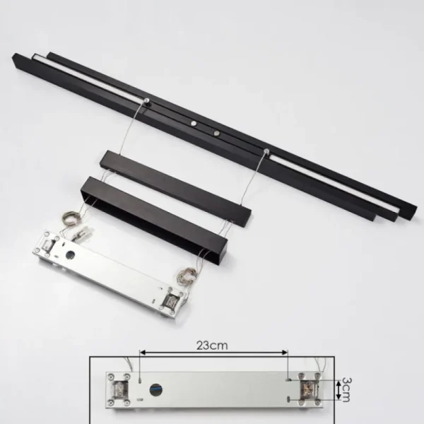 hofstein Suspension Inicio LED Noir, 3 lumières* Lampes Modernes