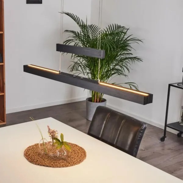 hofstein Suspension Inicio LED Noir, 3 lumières* Lampes Modernes