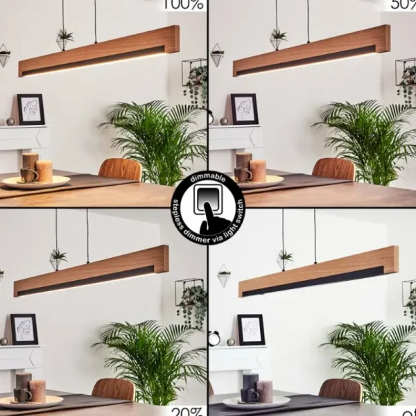hofstein Suspension Inzino LED Noir, 1 lumière* Lampes Modernes