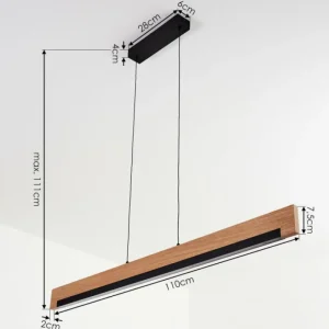 hofstein Suspension Inzino LED Noir, 1 lumière* Lampes Modernes