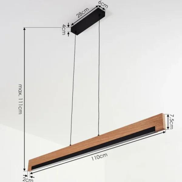 hofstein Suspension Inzino LED Noir, 1 lumière* Lampes Modernes