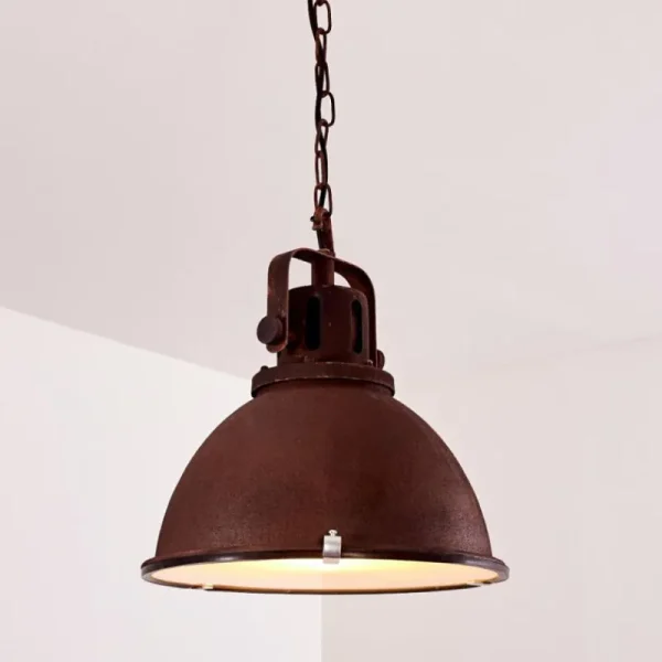 hofstein Suspension Jonsered Rouille, 1 lumière* Lampes En Verre