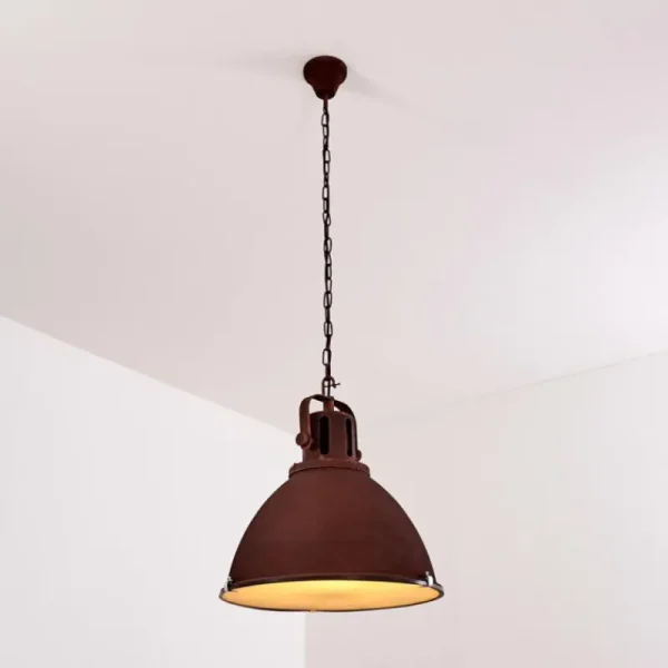 hofstein Suspension Jonsered Rouille, 1 lumière* Lampes En Verre