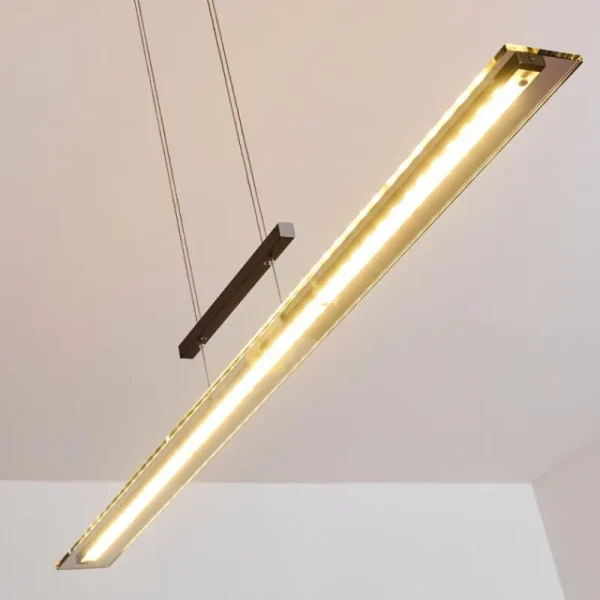 hofstein Suspension Junsele LED Noir, 1 lumière* Lampes En Verre