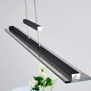 hofstein Suspension Junsele LED Noir, 1 lumière* Lampes En Verre