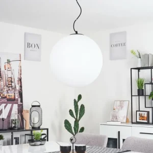 hofstein Suspension Karhia Noir, 1 lumière* Lampes En Verre